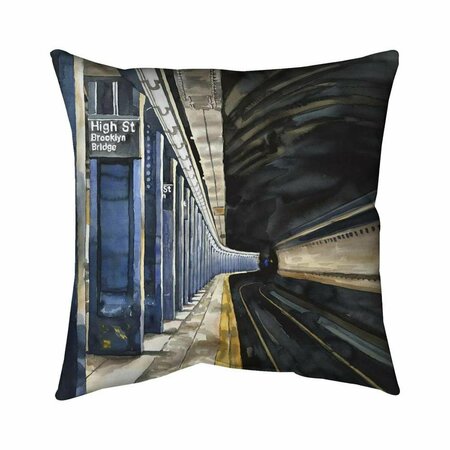 FONDO 26 x 26 in. New-York Subway-Double Sided Print Indoor Pillow FO3335250